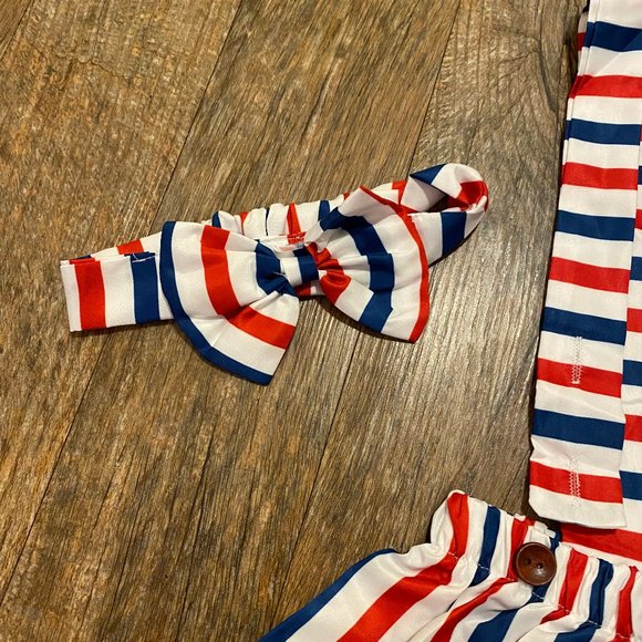 4th Of July 3 pc Outfit Girls 6-12 Months NWT - Picture 2 of 4
